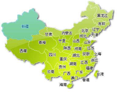 Jquery map中国地图插件鼠标滑过地图显示地区区域分布效果代码